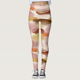 Soft Earthy Abstract (4) Leggings