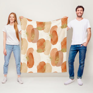 Soft Earthy Abstract (5) Fleece Blanket