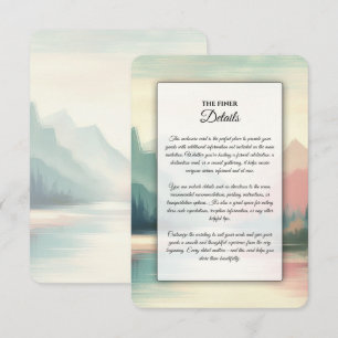 Soft Echoes of the Mountains Wedding Enclosure Card