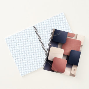 Soft edged-cubes with metallic accents AI art Notebook