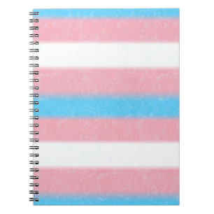 Soft-Edged Transgender Pride Flag Colours Stripes Notebook