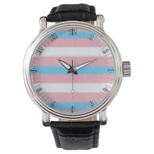 Soft-Edged Transgender Pride Flag Colours Stripes Watch