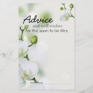Soft Elegant Orchid Advice Card