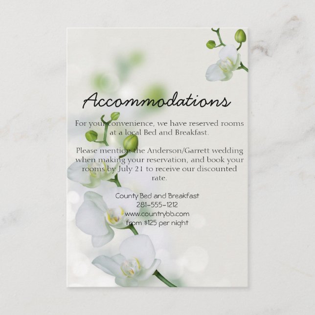 Soft Elegant Orchid Enclosure Card (Front)