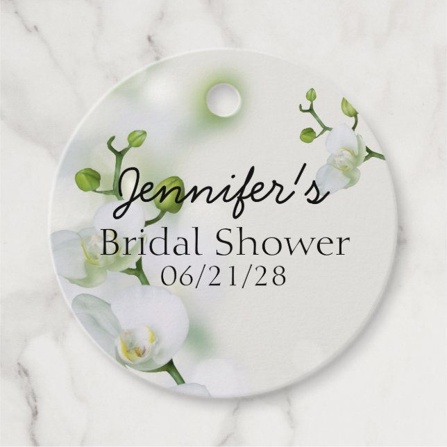 Soft Elegant Orchid Favour Tags (Front)