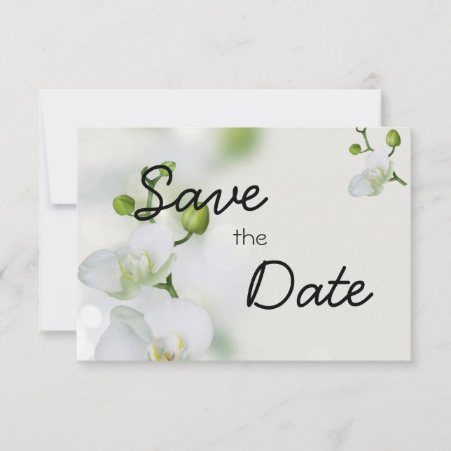 Soft Elegant Orchid Save The Date (Front)