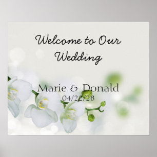 Soft Elegant Orchid Wedding Poster