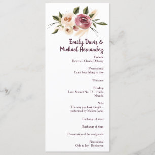 Soft Elegant Roses Burgundy Cream Frame Program