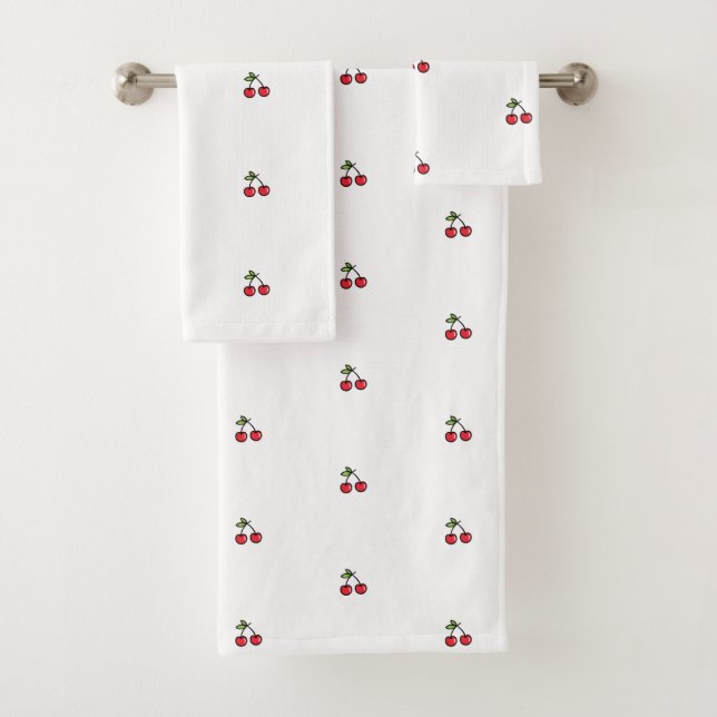 🍒 Soft & élégant Serviettes de bain en cerisier � (En situation)