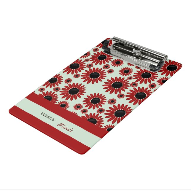 Soft Empress Florals Velvet Mini Clipboard (Angled3)