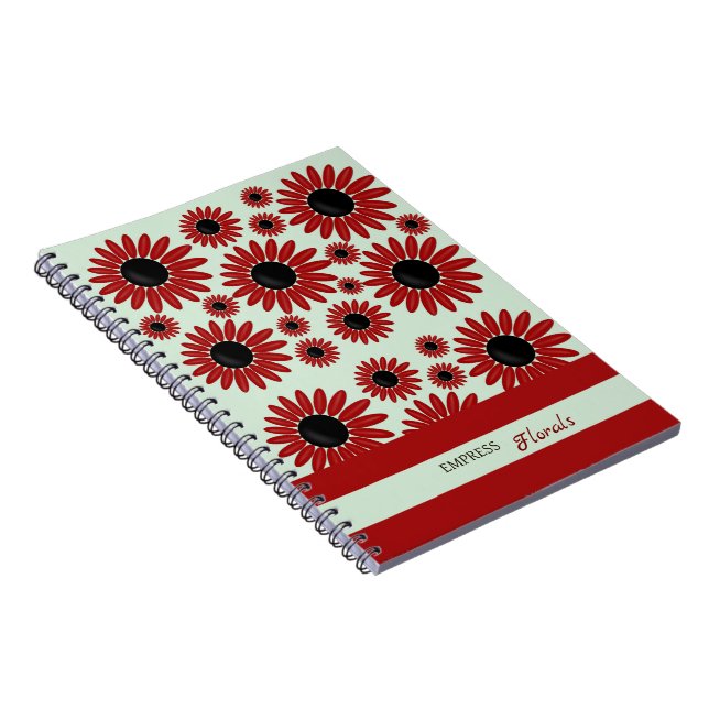 Soft Empress Florals Velvet Notebook (Right Side)