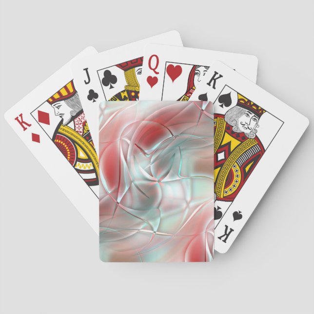 Soft etched glass with smooth grooves, cleary tone playing cards (Back)