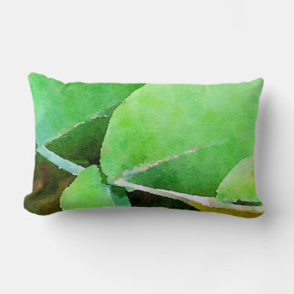 Soft Eucalypt Leaves Lumbar Pillow