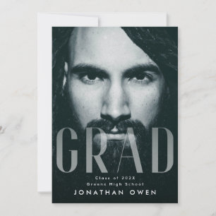 Soft Fade Large GRAD Modern Script Photo Announcement