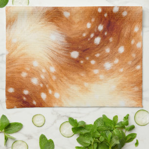 Soft Fawn Fur Cozy Woodland Kitchen Towel