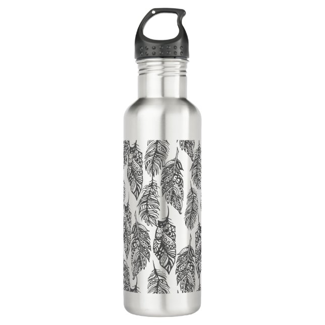 Soft Feathers Doodle 710 Ml Water Bottle (Front)