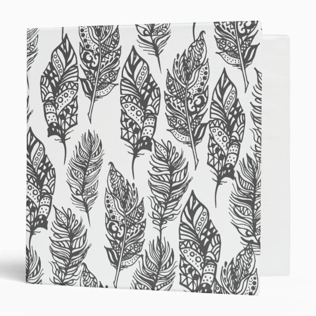 Soft Feathers Doodle Binder (Front/Inside)