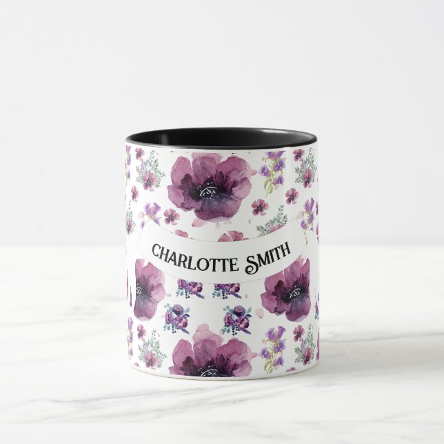 Soft Feminine Lavender Inspired Art Mug (Center)