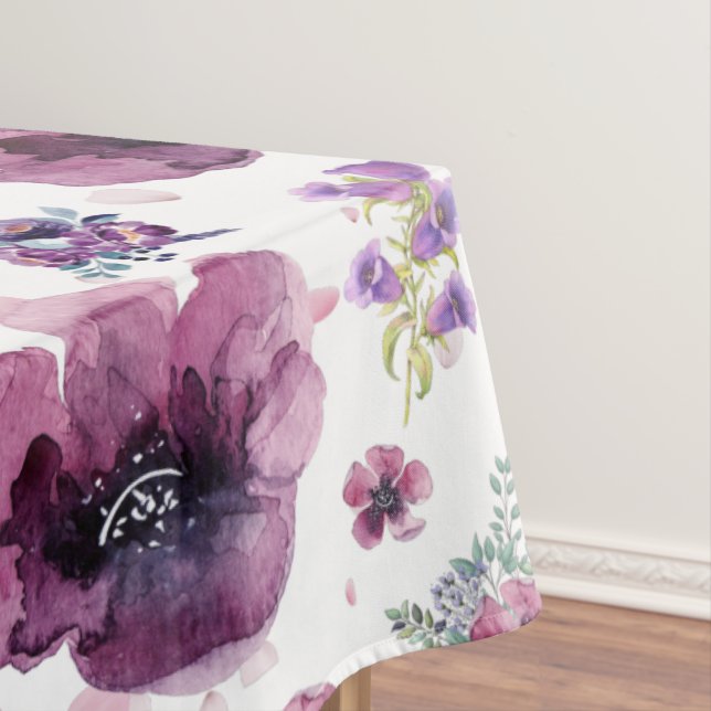 Soft Feminine Lavender Inspired Art Tablecloth (In Situ)