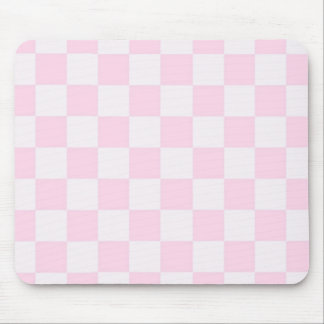 Soft Feminine Pink Chequered Girly Mouse Pad