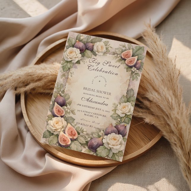 Soft Fig Botanical Bridal Shower Invitation (Creator Uploaded)