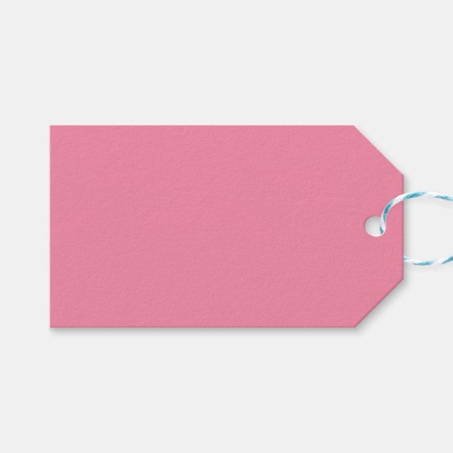 Soft Flamingo Pink Gift Tags (Front (Horizontal))
