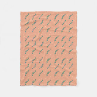 Soft fleece with cheerful botanical print blanket