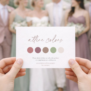 Soft Floral Attire Colours Wedding Card