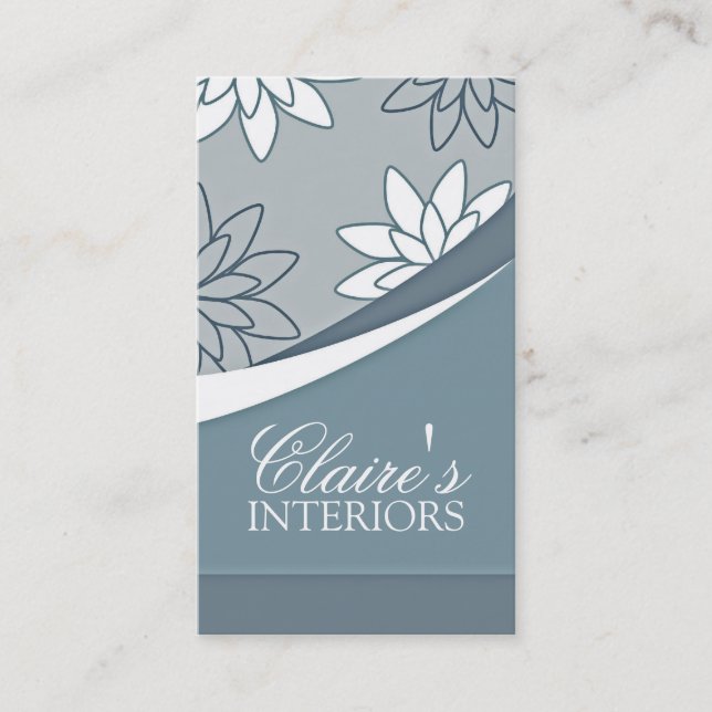 Soft Floral Business Cards (Front)