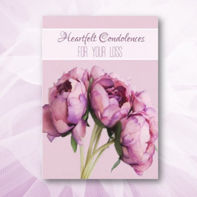 Soft floral Condolences sympathie Carte de voeux (Créateur téléchargé)