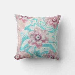 Soft floral Dreams  Throw Pillow