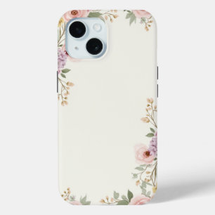 Soft Floral Elegance iPhone 15 Case