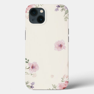Soft Floral Elegance iPhone 13 Case