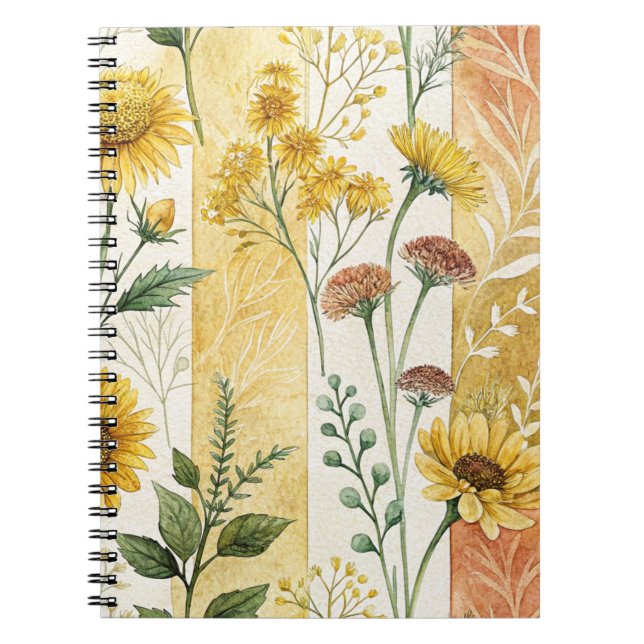 Soft Floral Pattern Collection Notebook (Front)