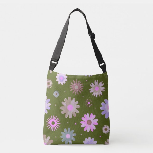 Soft Floral Pattern Tote Bag (Front)