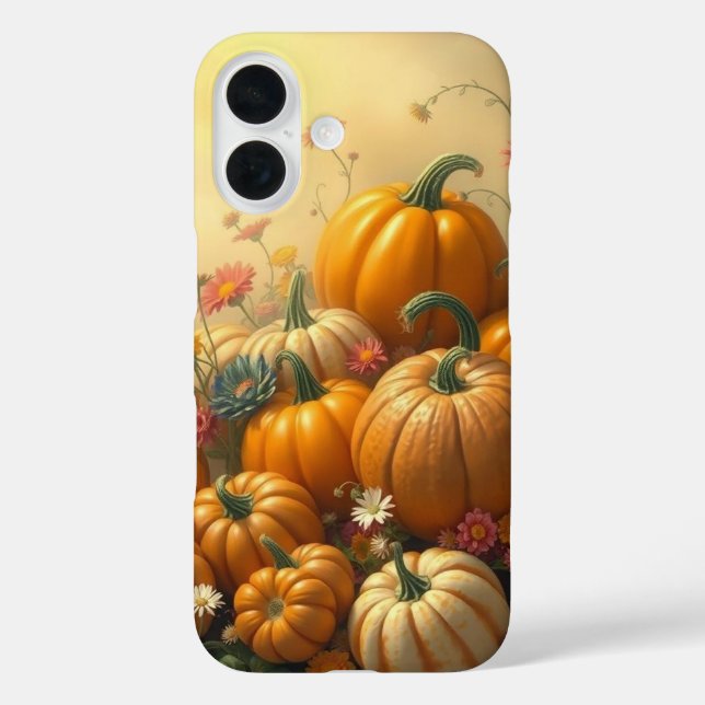 Soft Floral Pumpkins Case-Mate iPhone Case (Back)