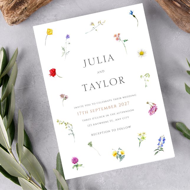 Soft Floral Wedding Invitation – Elegant Colorful  (Creator Uploaded)