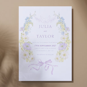 Soft Floral Wedding Invitation – Elegant Colorful 