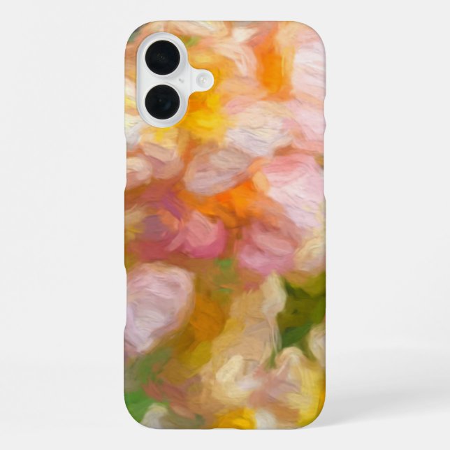 Soft Flower Painted Abstract  iPhone Case (Back)