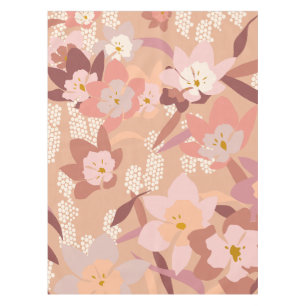 Soft Flowers - Peach Tablecloth