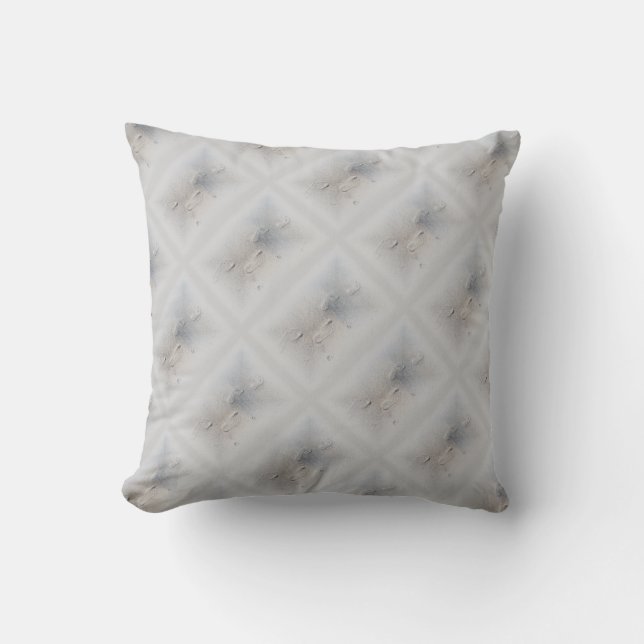 Soft Footprints in the Sand Throw Pillow (Front)