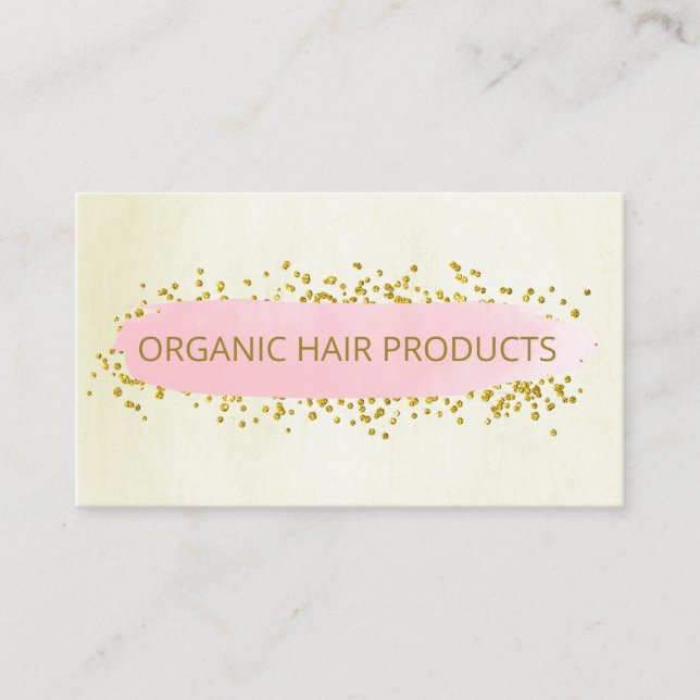 Soft Gentle Toned Handmade Natural Hair Products Business Card (Front)
