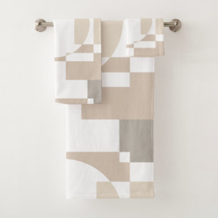 Soft Geometric Blocks – Simple and Sleek Bath Towel Set