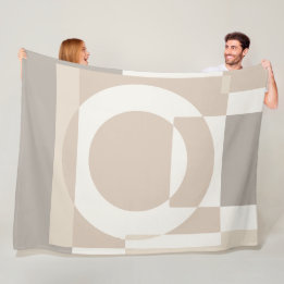 Soft Geometric Blocks – Simple and Sleek  Fleece Blanket