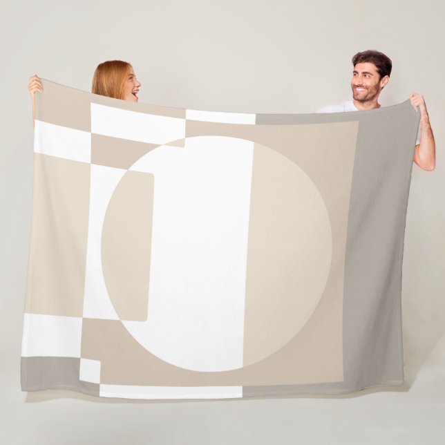 Soft Geometric Blocks – Simple and Sleek Fleece Blanket (In Situ)