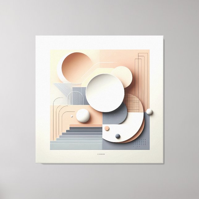 Soft Geometry Dimensions Canvas Print (Front)