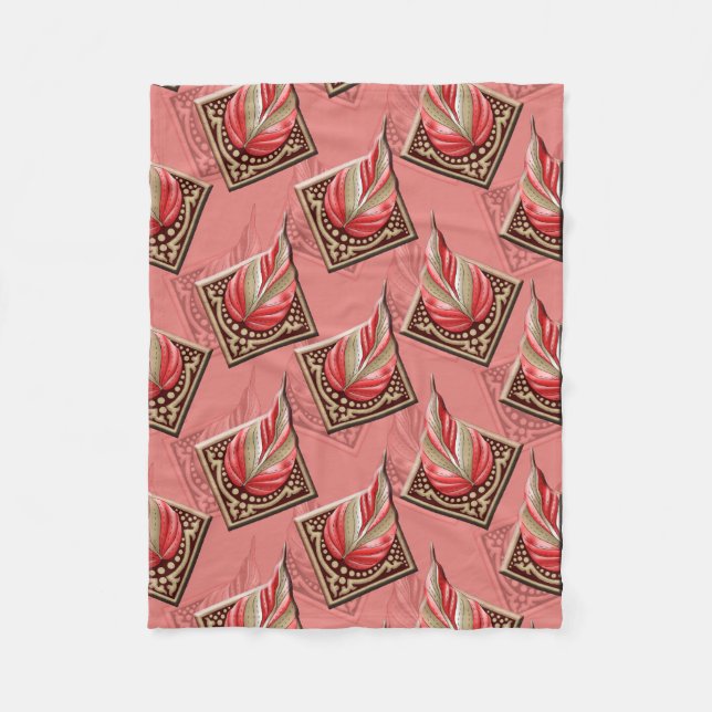 Soft Geometry Fleece Blanket (Front)