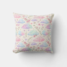 Soft Girl Cloud Pattern Pastel Watercolor