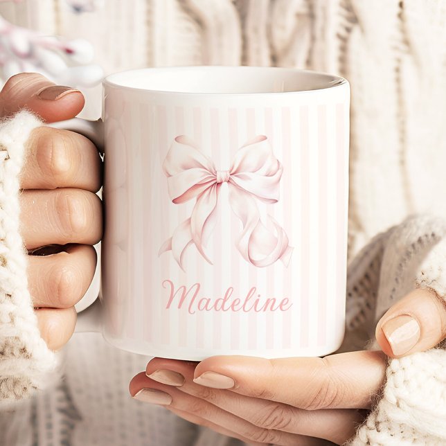 Soft Girl Pink Bow  Large Coffee Mug (Creator Uploaded)