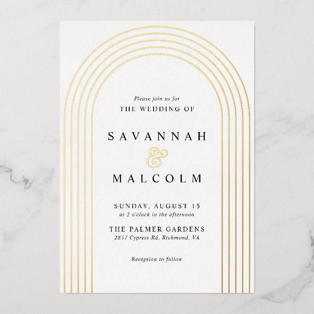 Soft Glam | White and Gold Arch Simple Wedding (Front)